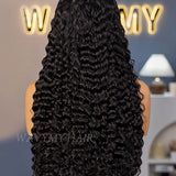 Wavymy Deep Wave 4x4 Lace Closure Wigs Natural Pre Plucked Hairline Lace Part Wig