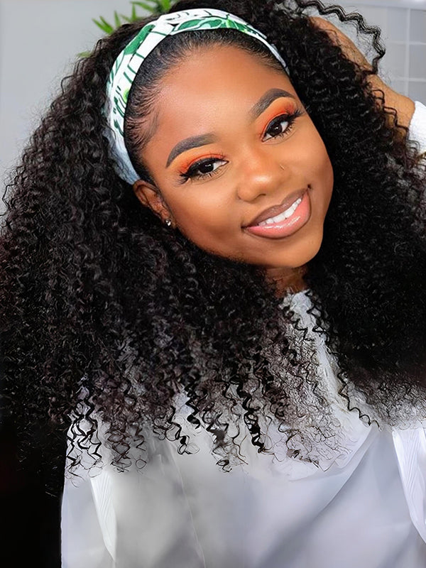 Kinky Curly Headband Wig