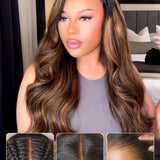 highlight balayage body wave pre everything wear and go wigs