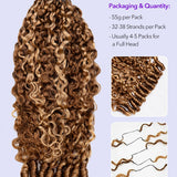 Wavymy Honey Blonde Highlight Burmese Curly Feather Crochet Hair Miracle Knots Human Hair Extension