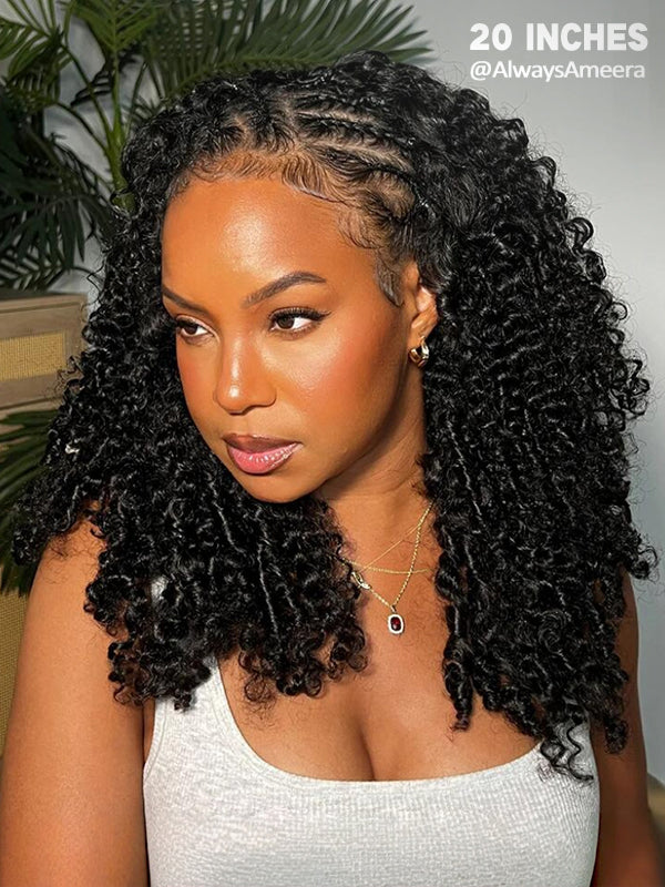 kinky curly half wig