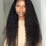 Wavymy Kinky Curly Virgin Human Hair 3 Bundles With 13x6 Lace Frontal