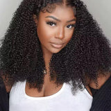Wavymy Kinky Curly Wear & Go Wigs Dome Cap Glueless 13x4 HD Lace Front Wigs 180% Density