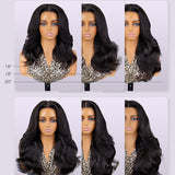Wavymy Kinky Straight Pre-Styled Layered Wave Wig 7x5 Lace Wear Go Glueless Wig Human Hair Wig 200% Density