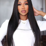 Wavymy Kinky Straight M-Cap 9x6 Lace Wear & Go Pre-Everything Wig 180% Density