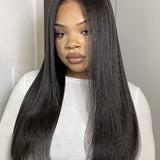 Wavymy Yaki Straight Skin Lace M-Cap 9x6 HD Lace Wear & Go Pre-Everything Wig 180% Density