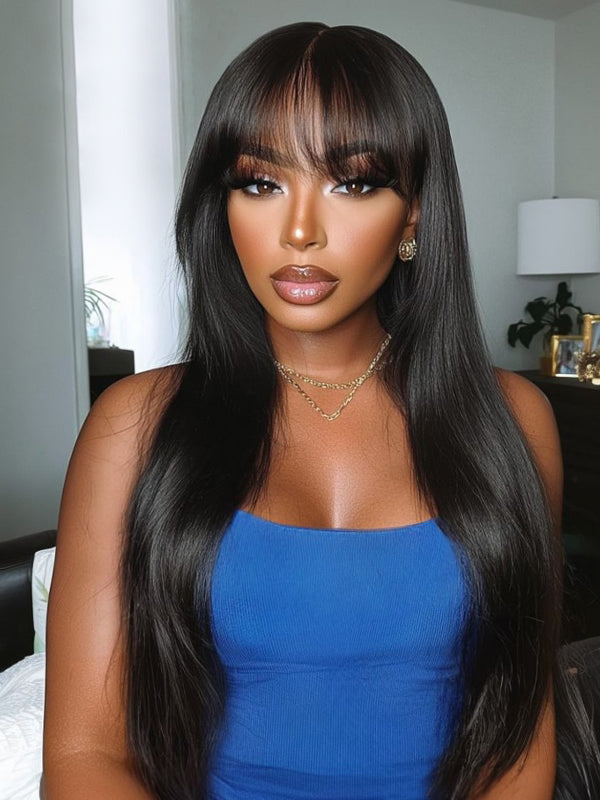 layered wigs with bangs