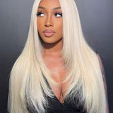 Wavymy Layer Cut 613 Ash Blonde Colored Wear GO Glueless 4x6 Lace Closure 180% Density Blonde Color Straight Wigs