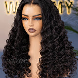 Wavymy Upgrade 13x6 Max Lace Frontal Loose Deep Wave Wear & Go Wigs Dome Cap Glueless Wigs 180% Density