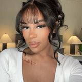 Wavymy Wear Go 7x5 & 13x4 HD Lace Pre-everything Fluffy Natural Loose Wave Curtain Bangs Wigs 180% Density