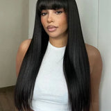 Wavymy Straight 2 in 1 Block Wig with Optional Replaceable Tops 150% Density