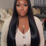 Wavymy M-Cap 9x6 Lace Wear Go Pre Cut Glueless Straight Pre-bleached Wigs 180% Density