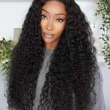 Wavymy 9x6 Skin Lace Water Wave M-Cap Wear & Go Pre-bleached Wig 180% Density