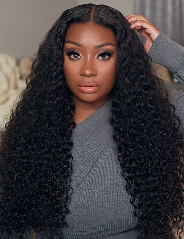 water wave human hair 360 glueless wig 