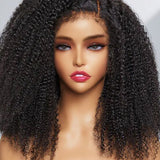 Wavymy Wear Go 4C Natural Hairline 13x4 HD Lace Wigs Glueless Kinky Curly Wigs 180% Density