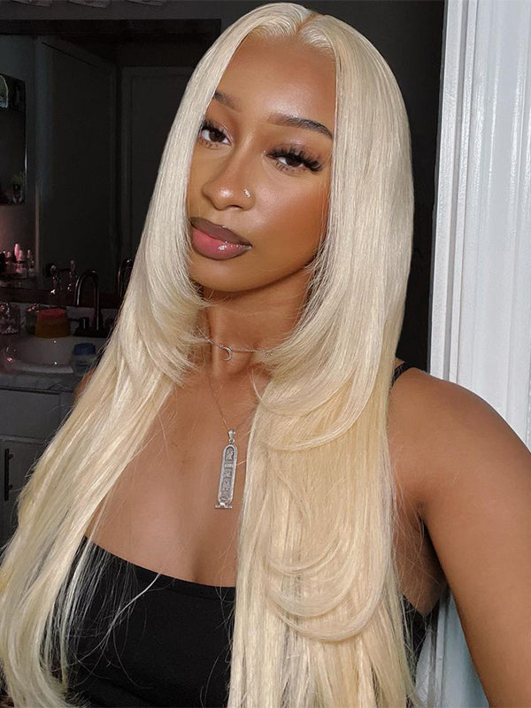 blonde layered wig