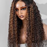 AlwaysAmeera Same | Wavymy TikTok Viral Pre-cut Lace Wear Go Casual Blonde Highlights Water Wave Minimalist 4x6 Lace Wigs Dome Cap Glueless with Natural Hairline Wig
