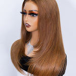 100% human hair straight layered wigs