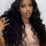 Wavymy Loose Wave 13x4 Lace Frontal Wigs Virgin Human Hair Wig Transparent Lace Wig