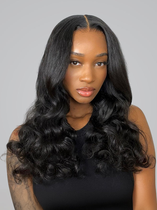 Wavymy Ocean Wave HD Lace Shake And Go Wigs 4x6 Lace Closure Wig 180% Density