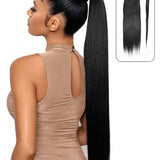 Wavymy Yaki Straight Wrap Around Ponytail Extension Human Hair