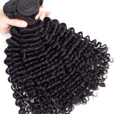 Wavymy Deep Wave Bundles Virgin Human Hair Weave 2/3/4 Bundles Natural Black