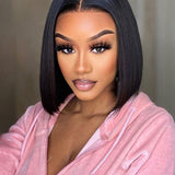 Wavymy Hd Lace Wear Go Wigs Dome Cap Glueless Straight 4x6 Lace Closure Wigs 180 Denisity
