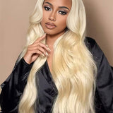 Wavymy Pre Cut  613 Ash Blonde  Colored Wear GO Glueless 4x6 Lace Closure 180% Blonde Color Perfect Summer Wig