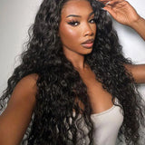 Wavymy Upgrade 9x6 T-Part Lace Water Wave Wig Pre-Plucked Wear Go Glueless Wigs 180% Density