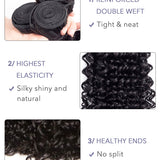 Wavymy Water Wave Bundles Virgin Human Hair Weave 2/3/4 Bundles Natural Black