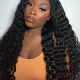 CLEARANCE SALE | Deep Wave 13*4*1 Lace Part  Wigs Pre Plucked Natural Hairline adjustable Perfectly fit belt Long Wig