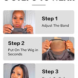 Wavymy M-Cap 9x6 Lace Wear Go Pre Cut Glueless Straight Pre-bleached Wigs 180% Density