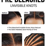 Wavymy Pre Cut Balayage Highlight Wear Go Glueless Lace Wigs Pre-pluck 180% Density Human Hair Wigs