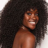 Wavymy Afro Curly Wigs With Bangs Full Machine Made Human Hair 180% Wigs