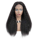 Wavymy Kinky Straight 4x4 Lace Closure Wigs Swiss Lace Part Human Hair Wigs