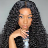 Wavymy Kinky Curly 4x4 Lace Closure Wigs Swiss Lace Part Wigs Pure Handmade