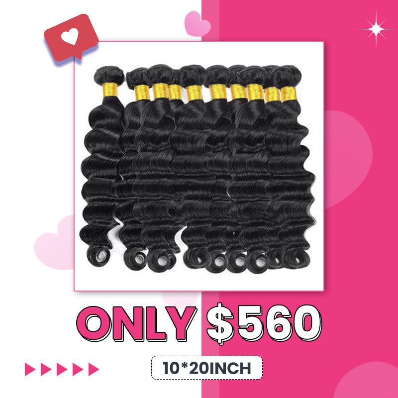 Wavymy Straight Virgin Human Hair Weave 10 Bundles 20 Inch（Code：whole20  for $20 OFF）