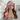Wavymy Strawberry Pink With  Chocolate  Skunk Stripe Color Wig 13x4 Highlights Lace Front Ombre Wig Virgin Human Hair