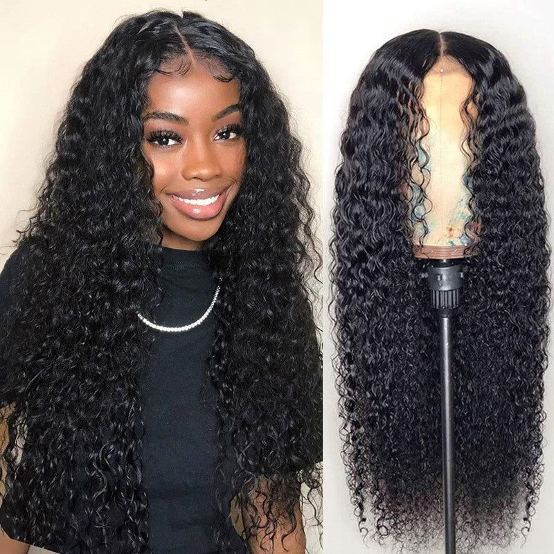 Wavymy Water Wave 13x6 HD Lace Front Wig Human Hair Wigs Natural Hairline 150%-180% Density Swiss Lace Wigs
