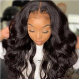 Wavymy Realistic HD Lace Wigs Loose Wave 13x6 Lace Front Wigs Natural Black Color Human Hair Wigs