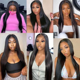 Wavymy 13x6 HD Lace Front Straight Human Hair Wig HD Transparent Lace Wigs