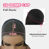 Wavymy Dome Cap Glueless Wear & Go Wigs Straight Bob Wigs 13x4 HD Lace Front Wigs 180% Density