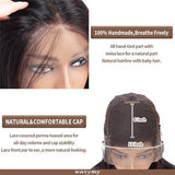Wavymy Deep Wave 13x6 Lace Frontal Wig Pre Plucked Hairline Lace Wigs Natural Color On Sale