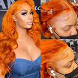 Wavymy Ginger Color 13x4 Body Wave Lace Front Virgin Human Hair Wigs