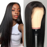 Wavymy 360 Straight Lace Front Wig Virgin Human Hair Natural Black Hair