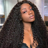 Wavymy kinky Curly Wig Virgin Human Hair Full Lace Wig Pre Plucked Natural Hair Liner