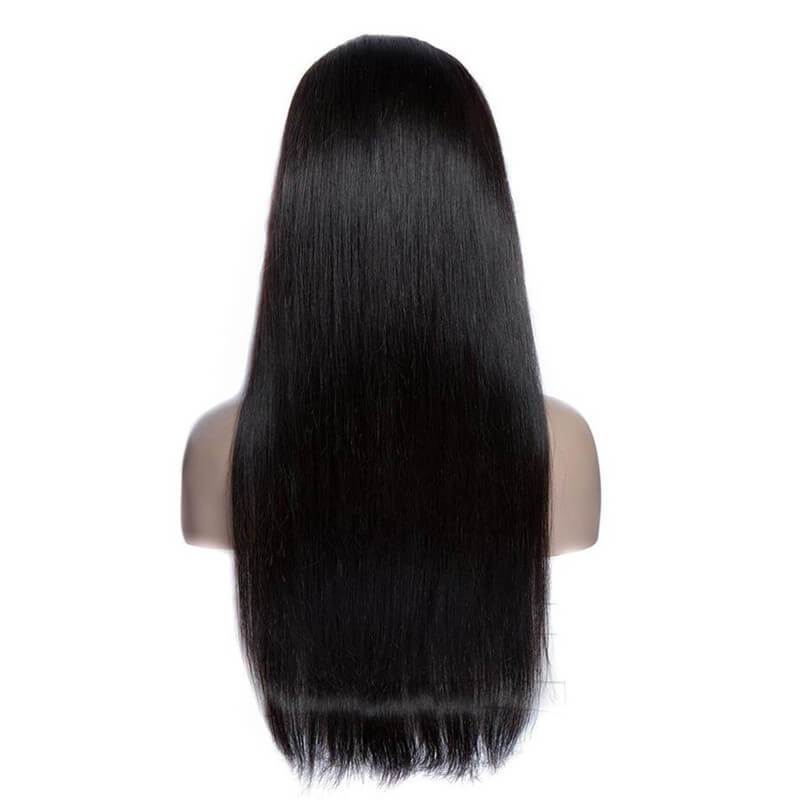 Wavymy 360 Straight Lace Front Wig Virgin Human Hair Natural Black Hair