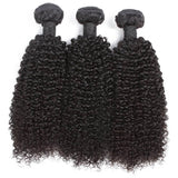 Wavymy Kinky Curly Premium 9A Human Virgin Hair 3 Bundles Natural Black Hair