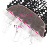 Wavymy Deep Wave Human Hair Weave 3 Bundles With 13x6 Lace Frontal