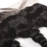 Wavymy Loose Wave 3 Bundles With 13x6 Lace Frontal Natural Black Human Virgin Hair